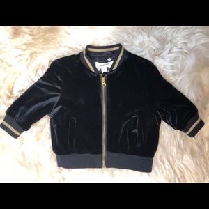 Gymboree Black Velvet bomber jacket!  NEW 0-3m